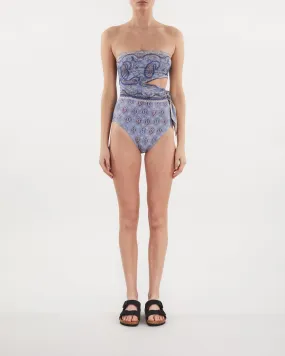 ZIMMERMANN   Swimsuit Vitali Placement Scarf Tie Blå 